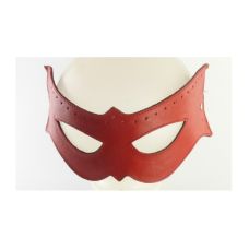 Маска на очі Кішка БДСМ із натуральної шкіри червоного кольору Scappa