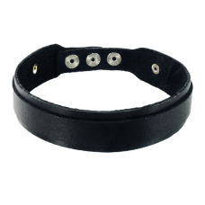 Ошейник БДСМ из натуральной кожи черного цвета Scappa