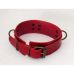 Ошейник с регулировкой БДСМ из натуральной кожи красного цвета Scappa Ошейник с регулировкой БДСМ из натуральной кожи красного цвета Scappa