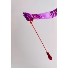 Стек плетенный БДСМ из натуральной кожи и дерева красного цвета Scappa 