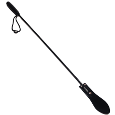 Стек плетенный БДСМ из натуральной кожи и дерева черного цвета Scappa 