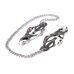 Зажимы для сосков БДСМ металлические на цепочке серебристого цвета Scappa